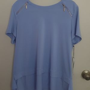 Blue Flowy Shirt